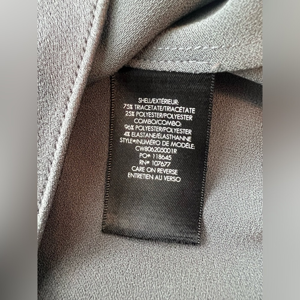 Alice + Olivia Gray Satin Cowl Neck Top - Picture 8 of 12